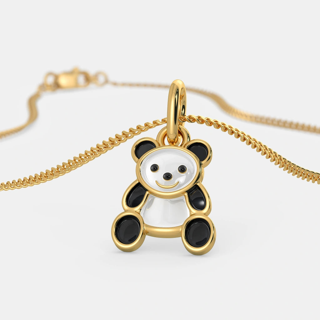 Panda kids Gold Pendant