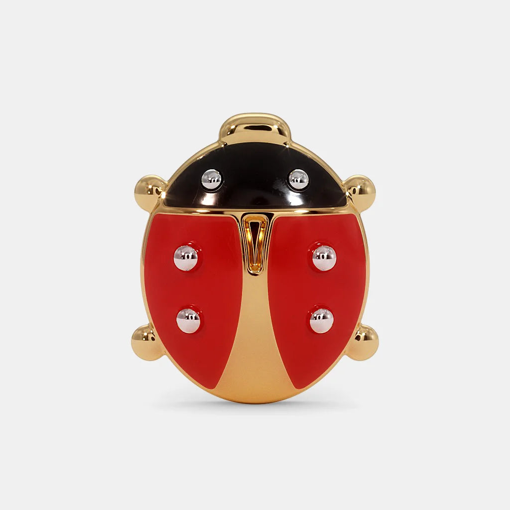 Lady Bug Kids Gold Earrings