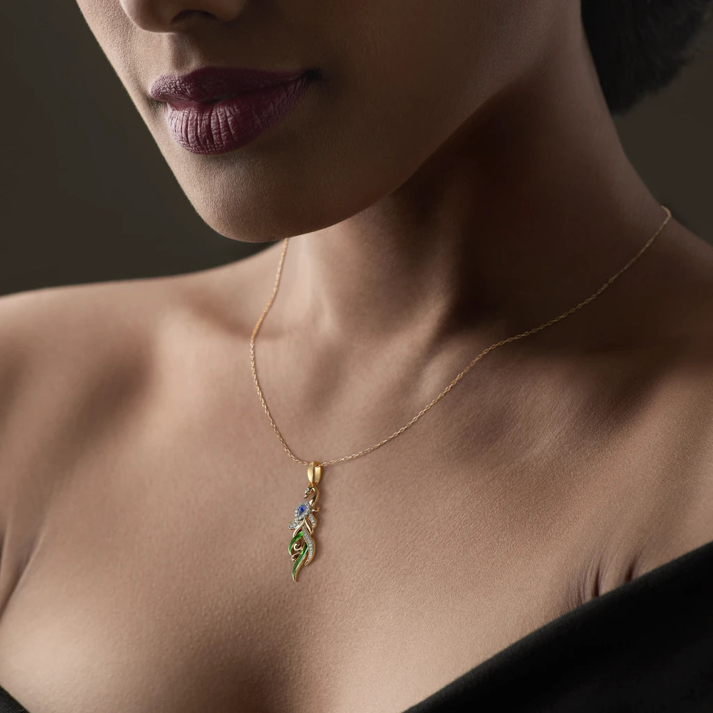 Peacock Diamond Necklace