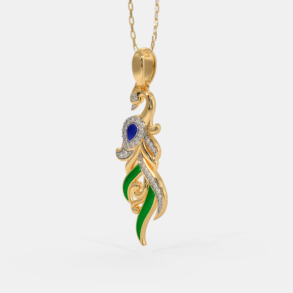 Peacock Diamond Necklace