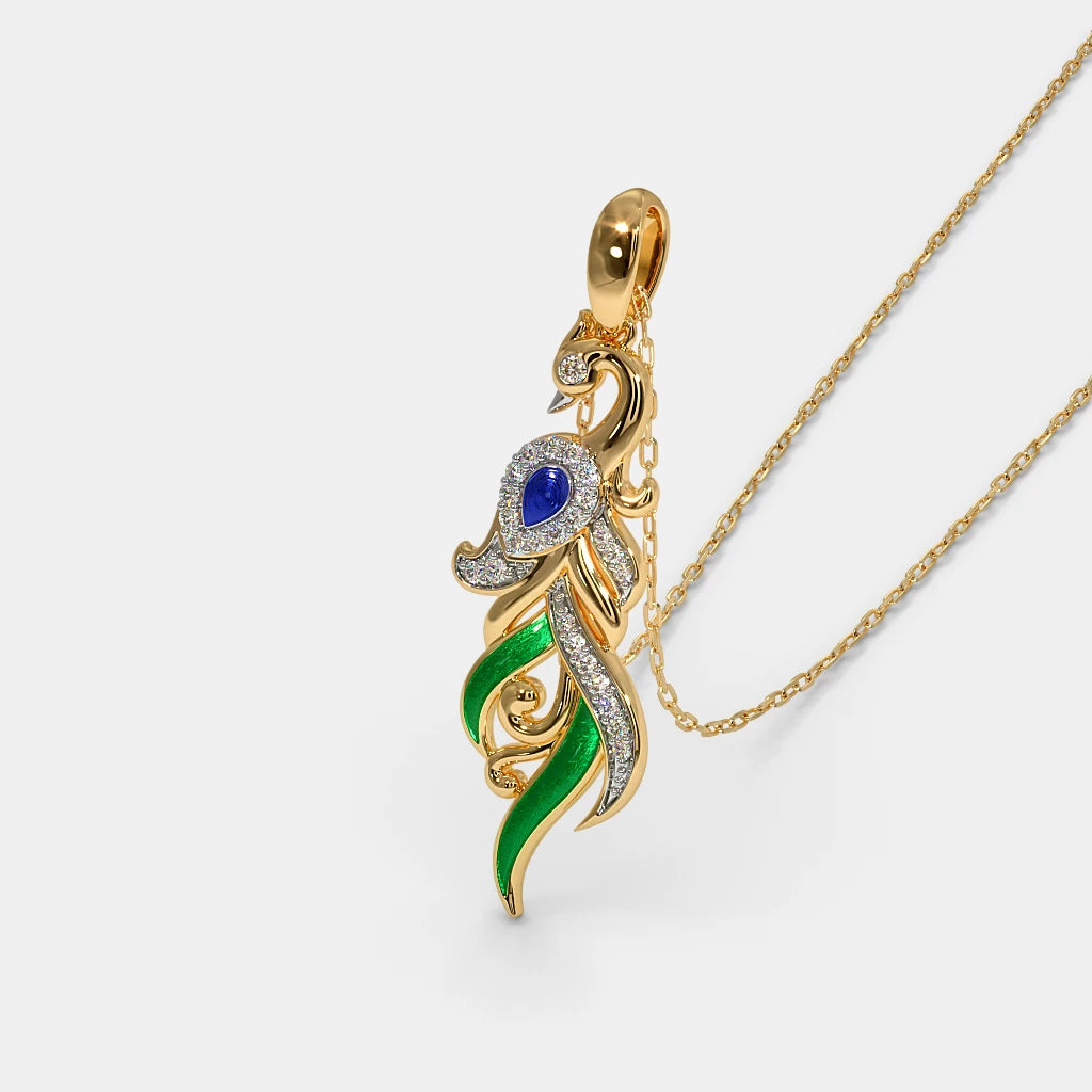 Peacock Diamond Necklace