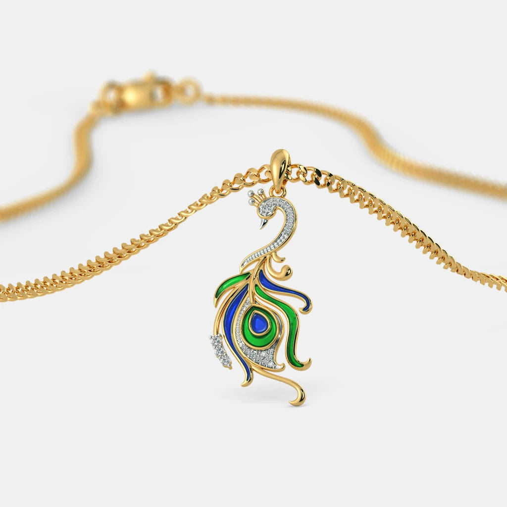 Peacock Diamond Necklace
