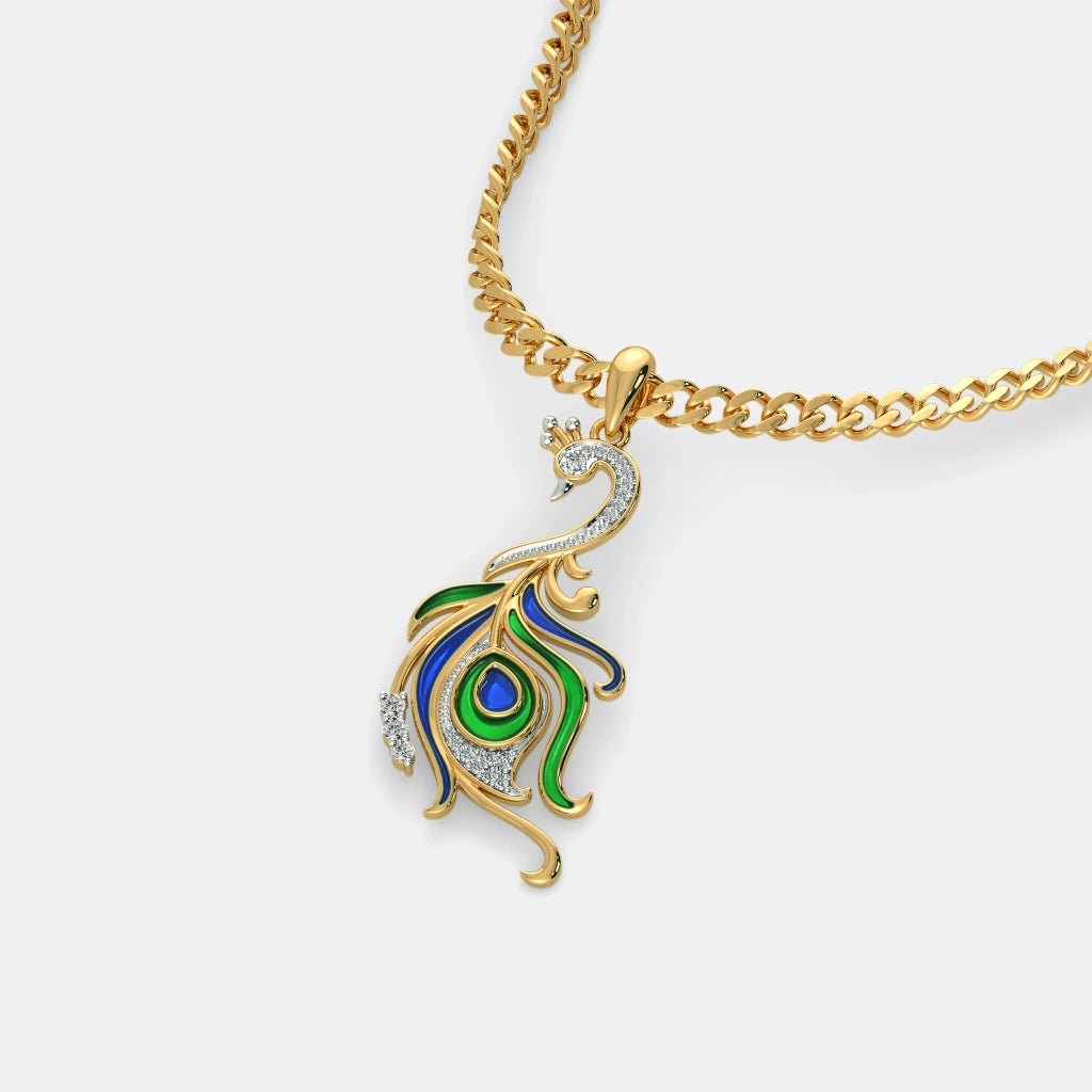 Peacock Diamond Necklace