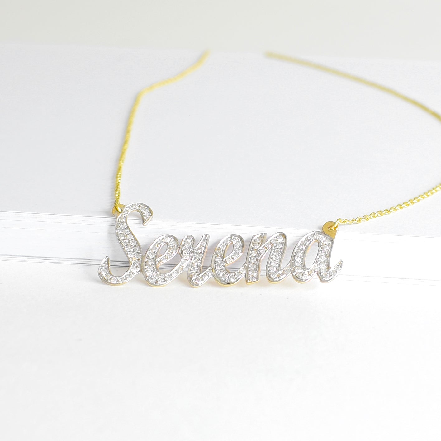 Diamond Adorned Customizable Necklace
