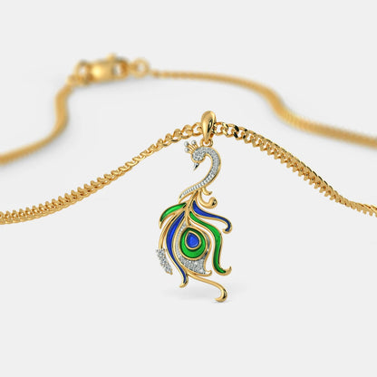 Peacock Diamond Necklace