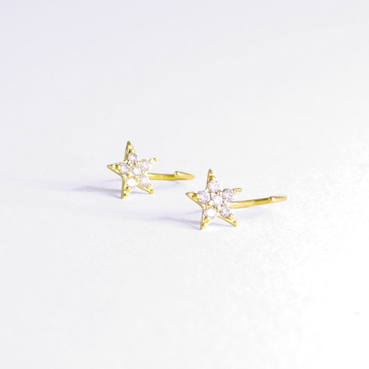 Star CVD Diamond Earrings